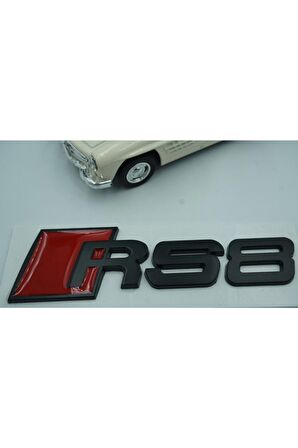 Audi Rs8 Uyumlu Bagaj Siyah Metal Yazı Logo