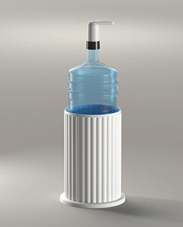 Modena Damacana Kılıfı Mermer Desen - Dekoratif Lüks Damacana Gizleme Saklama Kılıfı