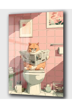 BANYO TUVALET KOMİK GÜLDÜREN CAM TABLO
