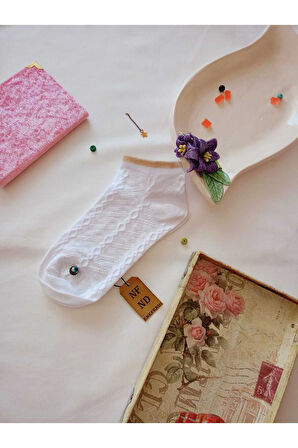 3 ÇİFT KADIN ÇORAP BURUN DİKİŞSİZ YUMUŞAK PAMUKLU KISA KONÇ DESENLİ PATİK ÇORABI 36-40