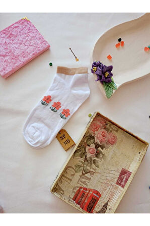 3 ÇİFT BURUN DİKİŞSİZ ÇORAP PATİK YUMUŞAK PAMUKLU KISA KONÇ DESENLİ KADIN ÇORABI 36-40