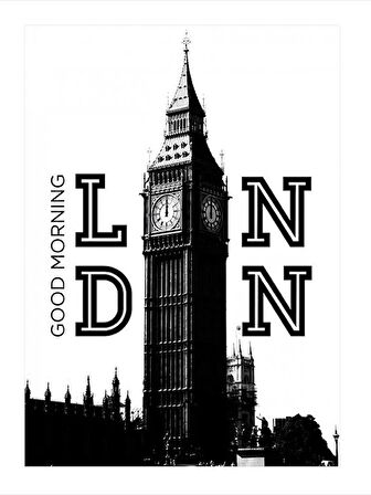 İngiltere Saat Kulesi Mdf poster 18cm X 27cm