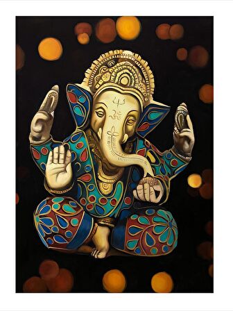 Ganesha Geneşa Art Mdf Poster 18cm X 27cm