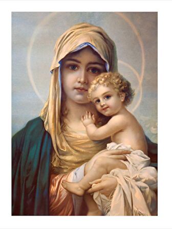Meryem Ve İsa Model Mdf tablo 35cm X50cm