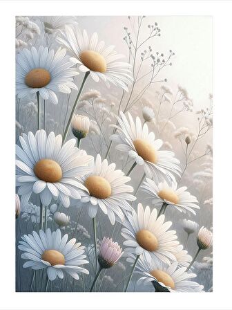 Ay Çiçekleri Tasarım Ahşap Tablo 35cm X50cm