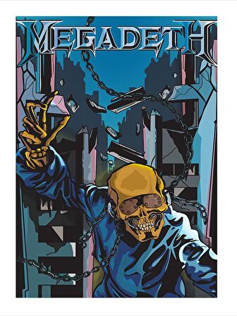 Megadeth Modern Ahşap Tablo 35cm X50cm