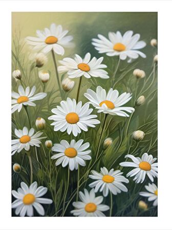 Papatyalar Art Mdf Poster 50cmX 70cm