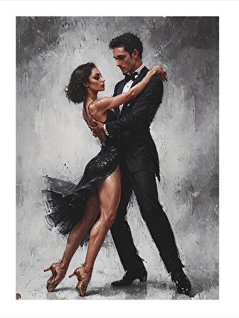 Dans Eden Çift Modern Ahşap Tablo 50cmX 70cm
