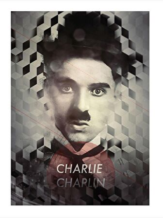 Charlie Chaplin Art Mdf Tablo 18cm X 27cm