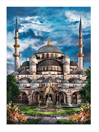 Tarihi Cami Modern Ahşap Tablo 50cmX 70cm