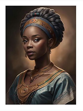 Afrikalı Kadın Mdf Tablo 50cmX 70cm