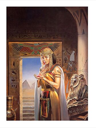 Makyajlı Afrikalı Tasarım Ahşap Tablo 25cmX 35cm