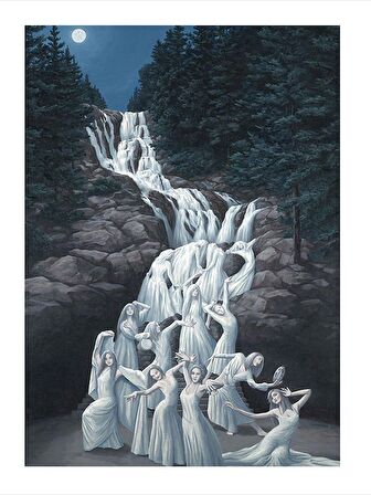 Kadın Ve Nehir Tasarım Mdf Tablo 35cm X50cm