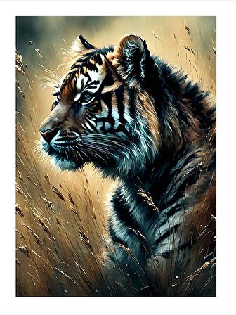 Yavru Kaplan Tasarım Ahşap Tablo 18cm X 27cm
