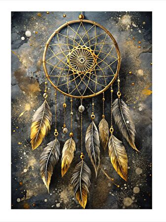 Dış Kapını Dream Catcher Tasarım Mdf Tablo 18cm X 27cm