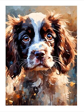 Sevimli Köpek Art Mdf Poster 50cmX 70cm
