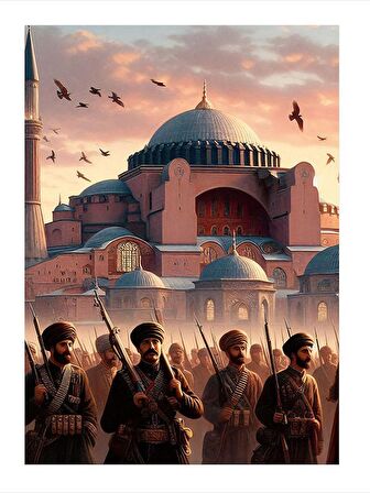 Ayasofya Camii Ve Ordu Model Mdf tablo 50cmX 70cm