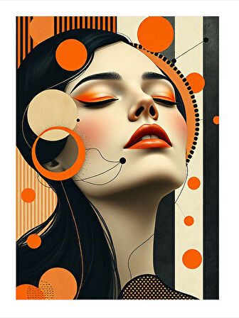 Portre Modern Kadın Sanatı Mdf poster