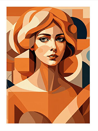 Geometrik Kadın Portresi Model Mdf tablo