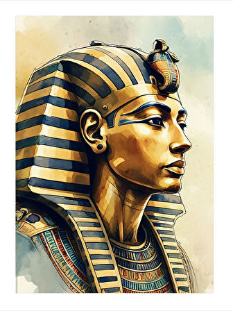 Firavun Portresi Hediyelik Ahşap Tablo