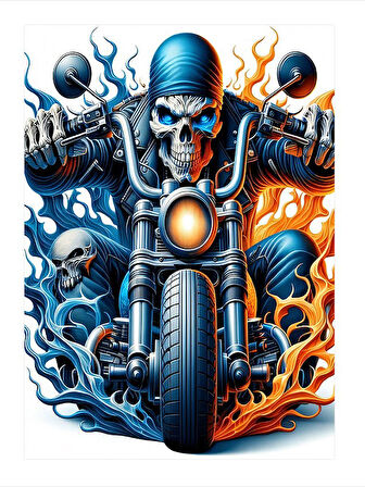 Kurukafa Motorcu Model Ahşap Tablo