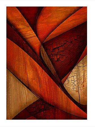 Soyut Ahşap Tasarım Art Mdf Tablo