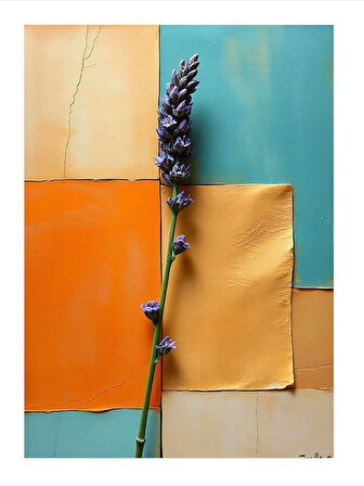 Minimalist Lavanta Deseni Desenli Mdf Tablo