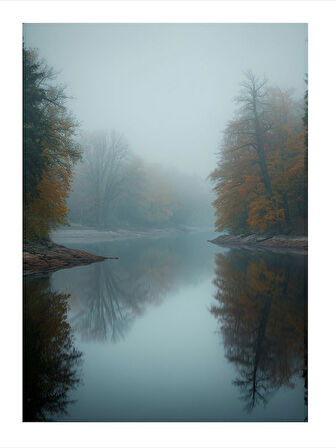 Sisli Göl Manzarası Model Mdf tablo