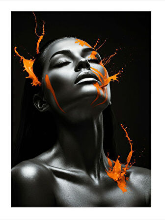 Soyut Kadın Yüzü Dekoratif Mdf Tablo