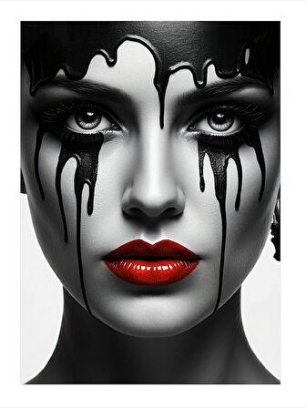 Gözyaşıyla Kadın Portresi Art Mdf Poster