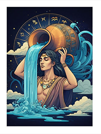 Kova Burcu  Desenli Mdf Tablo