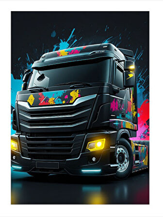 Neon Tır Sanatı Hediyelik Mdf Tablo