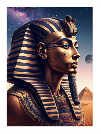 Firavun Kadın Portresi Model Mdf tablo