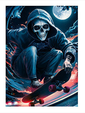 Kaykay Süren İskelet Modern Mdf Tablo