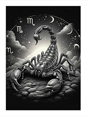 Akrep Burcu Sanatı Mdf poster