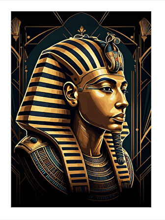 Firavun Portresi Model Ahşap Tablo