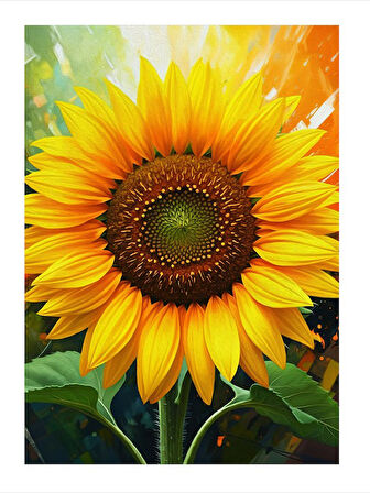 Ayçiçeği Detaylı Görsel Mdf Tablo