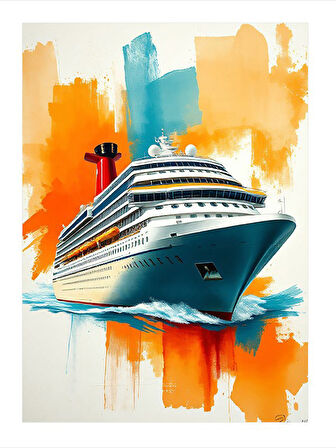 Soyut Yat Ve Deniz Tasarımı Dekoratif ahşap Tablo