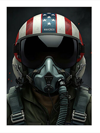 Pilot Ve Renkli Kask Dekoratif Mdf Tablo