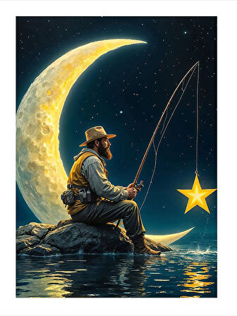 Balık Tutan Yıldız Avcısı Mdf poster