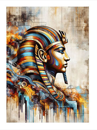 Antik Mısır Kadını Büstü Desenli Mdf Tablo