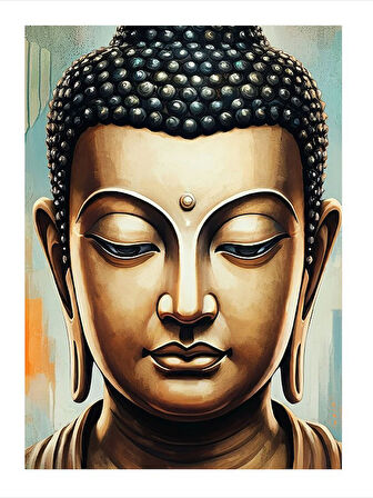 Buda Heykeli Desenli Mdf Tablo