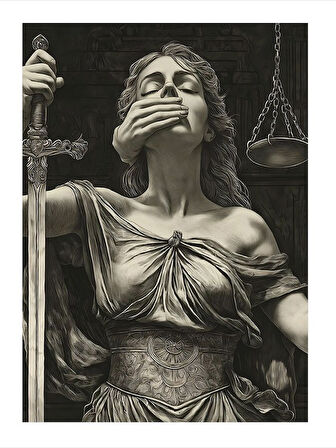 Adaletin Sessiz Çığlığı Modern Ahşap Tablo
