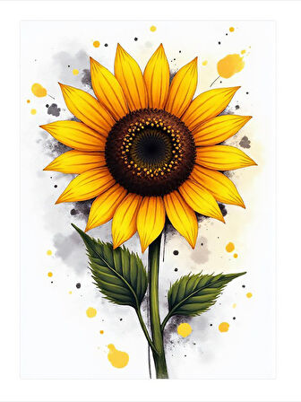 Güneşin Neşesi Ayçiçeği Hediyelik Mdf Tablo