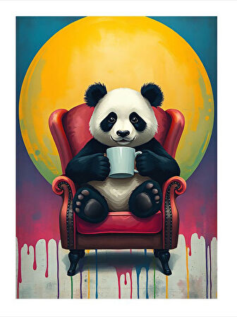Sakin Panda Anı Modern Mdf Tablo