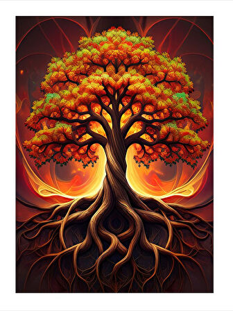 Büyülü Ağaç Sanatı Art Mdf Tablo