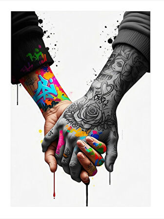 Birlikte El Ele Sanat Mdf Tablo