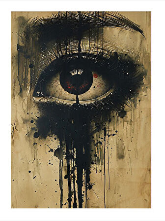 Gizemli Gözün Yansıması Dekoratif ahşap Tablo