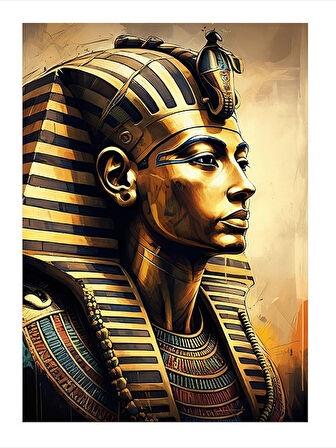 Mısır Kralı’Nın Gücü Desenli Mdf Tablo