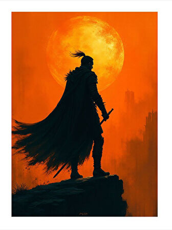 Gizemli Siluet Gölgesi Model Ahşap Tablo